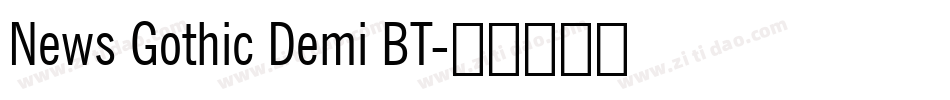 News Gothic Demi BT字体转换